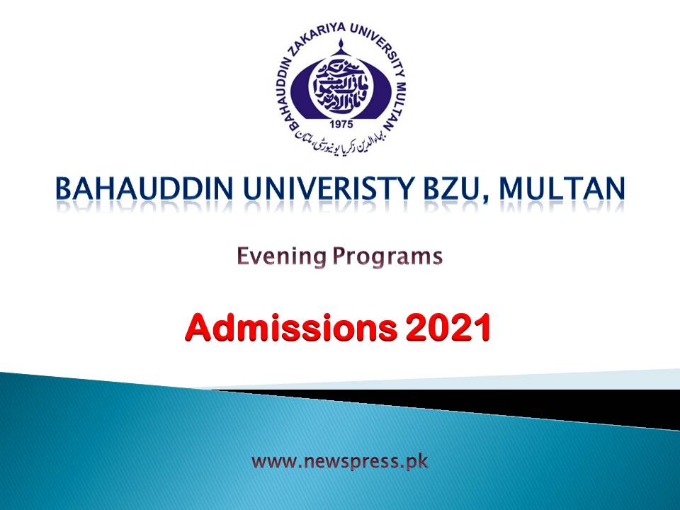 Apply for Admissions at BZU Multan Evening Programs 2021