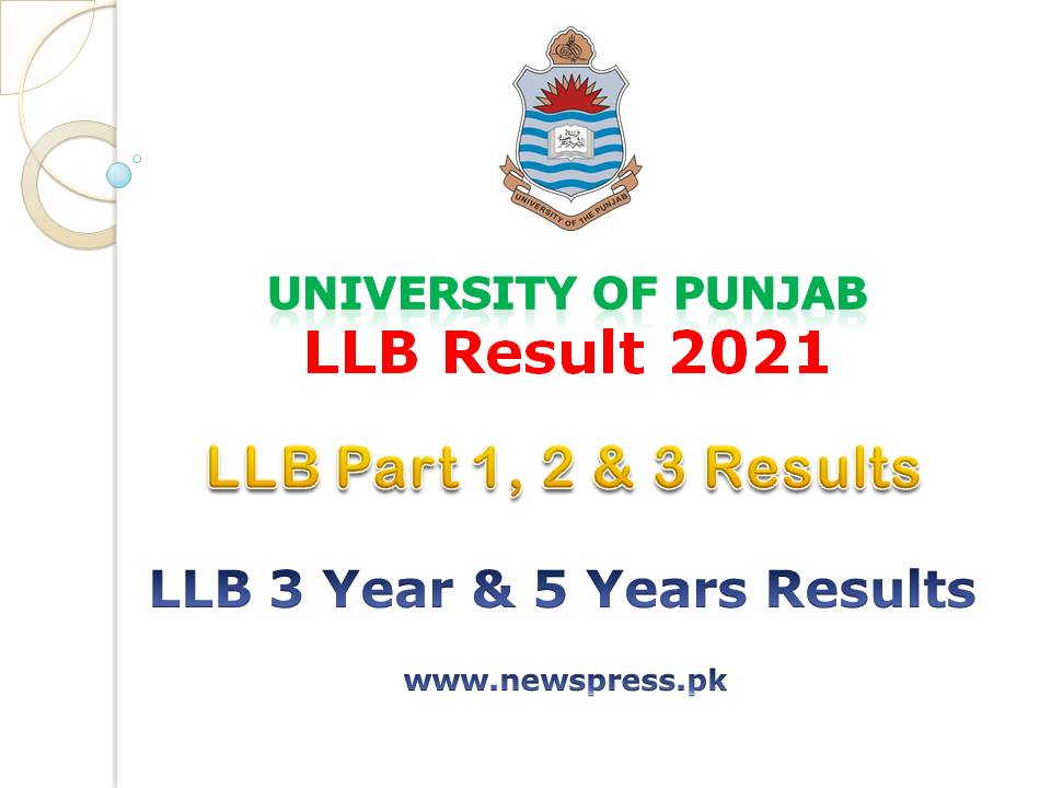Punjab University PU LLB Result 2021 Part 1, 2 & 3
