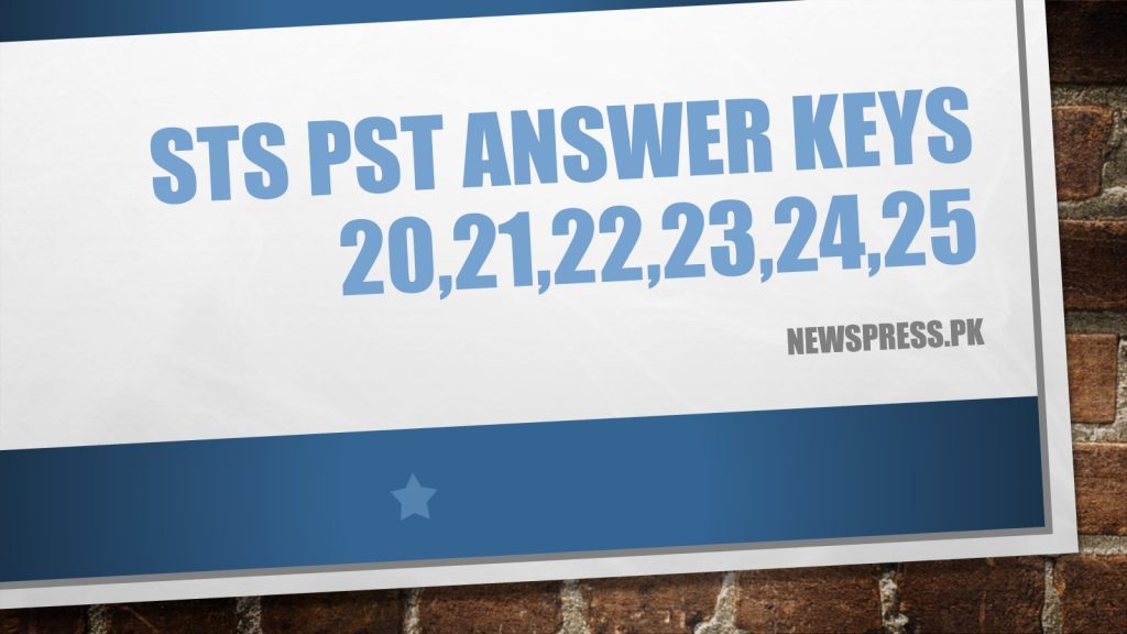 STS PST Answer Keys 202122232425 26 September 2023