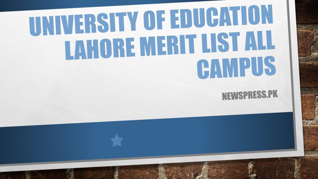 University of Education UE Merit List