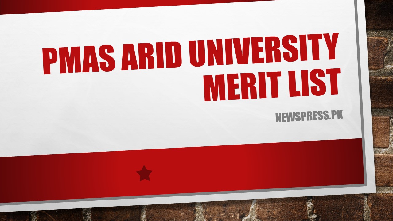 PMAS Arid University Merit List