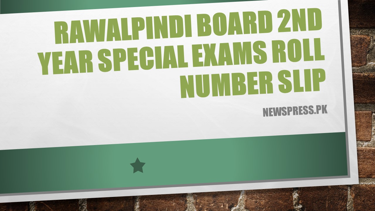 Rawalpindi Board 2nd Year Special Exams Roll Number Slip