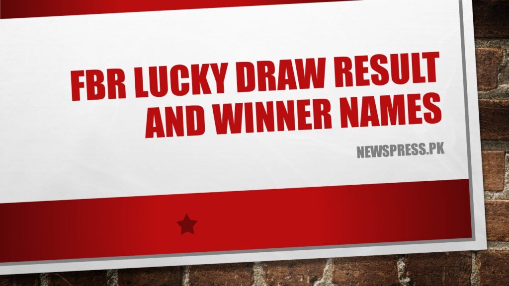 FBR Lucky Draw Result and winner names
