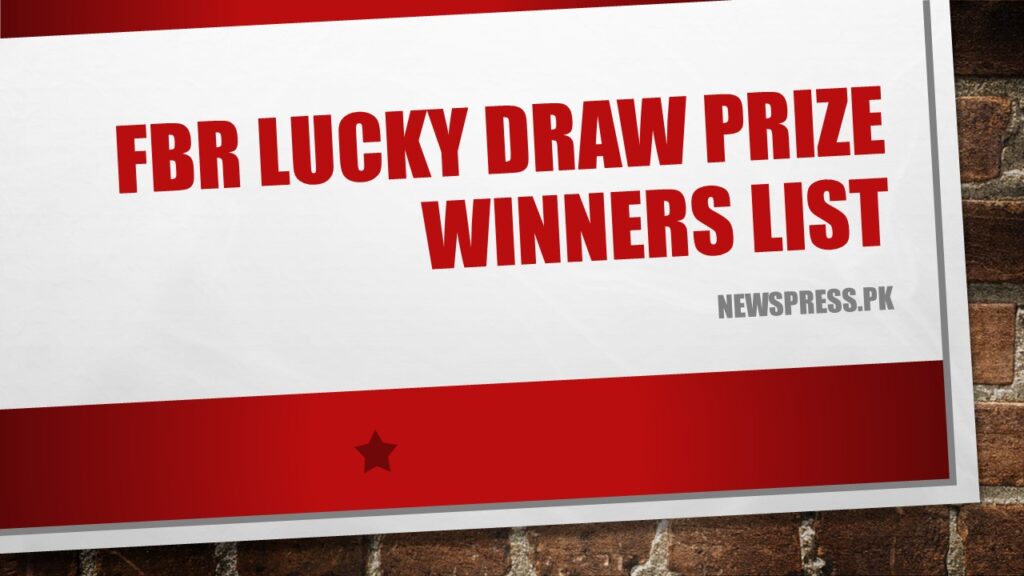 FBR Lucky Draw Prize Winners List