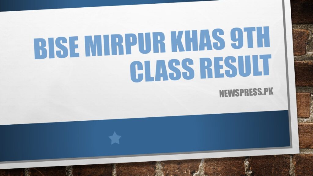 BISE Mirpur Khas 9th Class Result