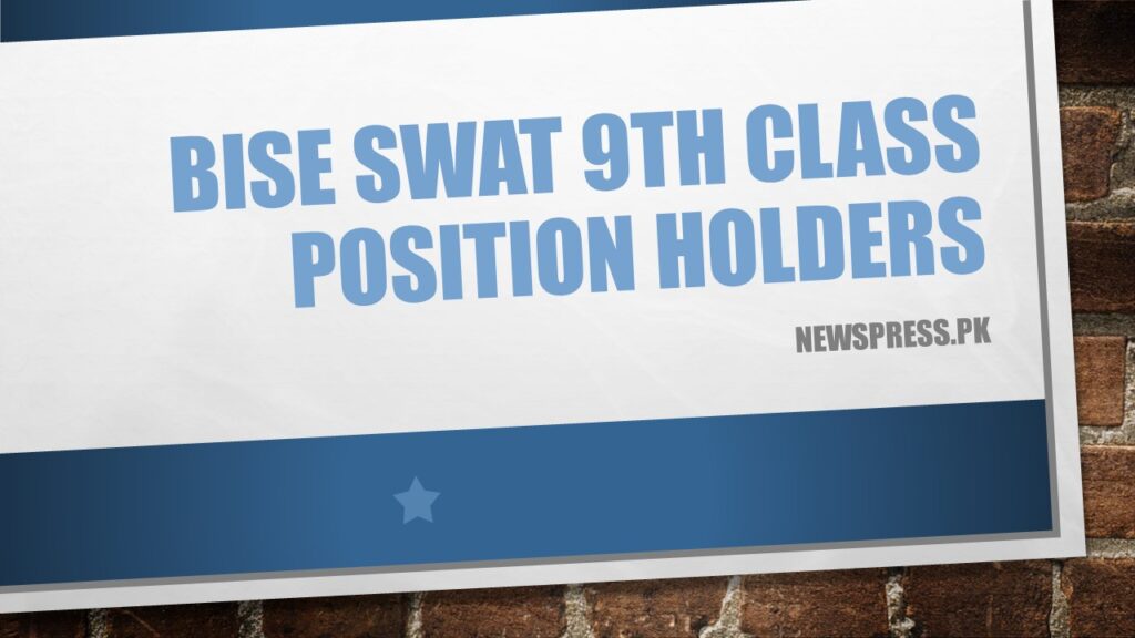 BISE Swat 9th Class Position Holders