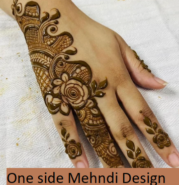One side Mehndi Design