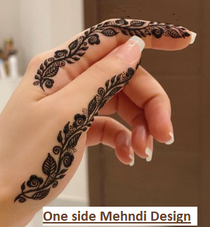 One side Mehndi Design