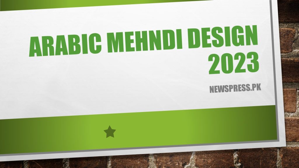 Arabic mehndi design